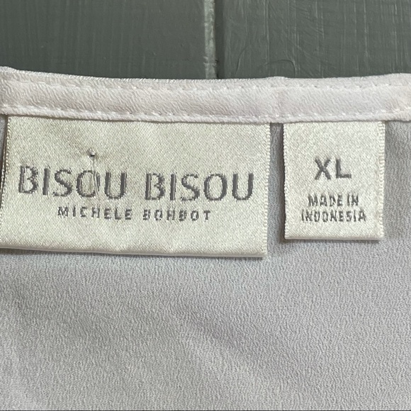 BISOU BISOU Women’s White Cut-out Tank Top XL - Picture 5 of 10